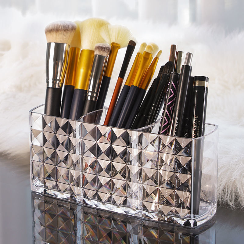 Home Edit Bathroom Storage - Transparent Acrylic Cosmetic Organizer - 3-Tier