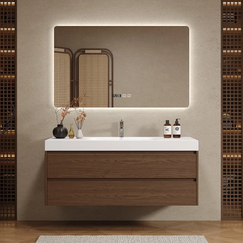 Wooden Partitions Bathroom Cab - Home Bathroom Vanity Combo ulasan dan harga