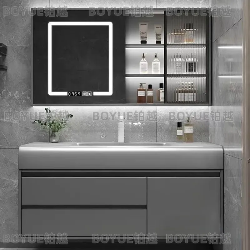 Light Luxury Smart Bathroom Va - Home Bathroom Vanity Combo ulasan dan harga