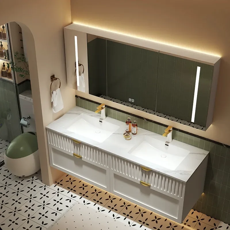 Cream Style Bathroom Cabinet w - Home Bathroom Vanity Combo ulasan dan harga