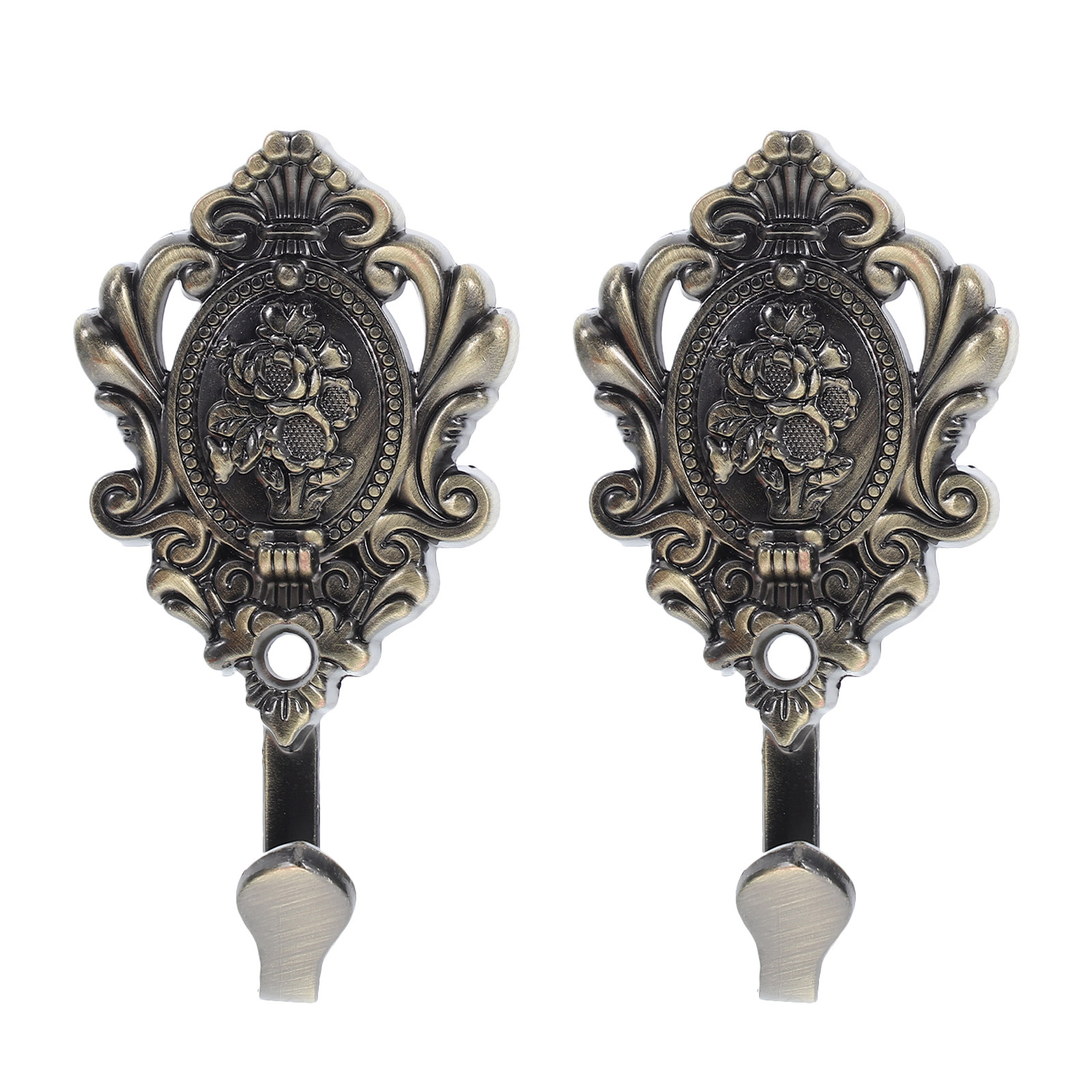 2Pcs Black Vintage Metal Embos - Home Bathroom Organizer ulasan dan harga