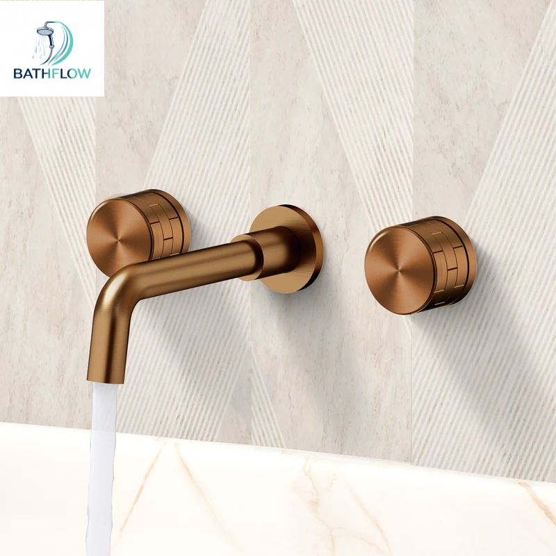 Minimalist Brass 2-Handle Wall - Basin Mixer Tap ulasan dan harga
