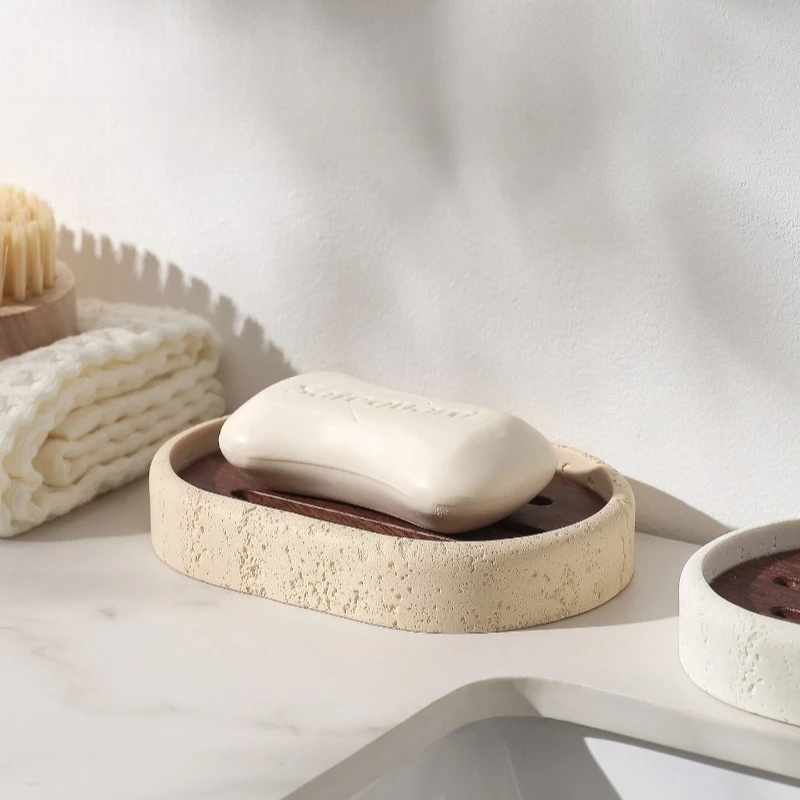 Light Luxury Natural Travertin - Home Bathroom Organizer ulasan dan harga