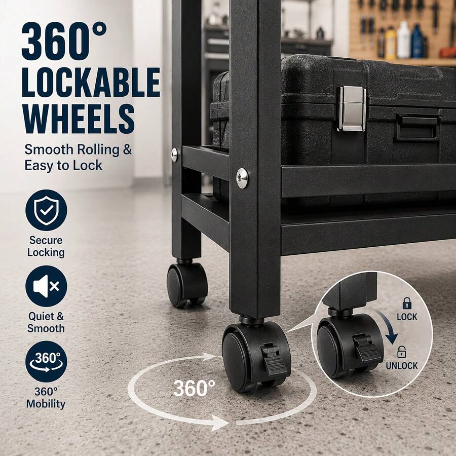 1pc Mobile Storage Rack, Adjus - Home Edit Bathroom Storage ulasan dan harga
