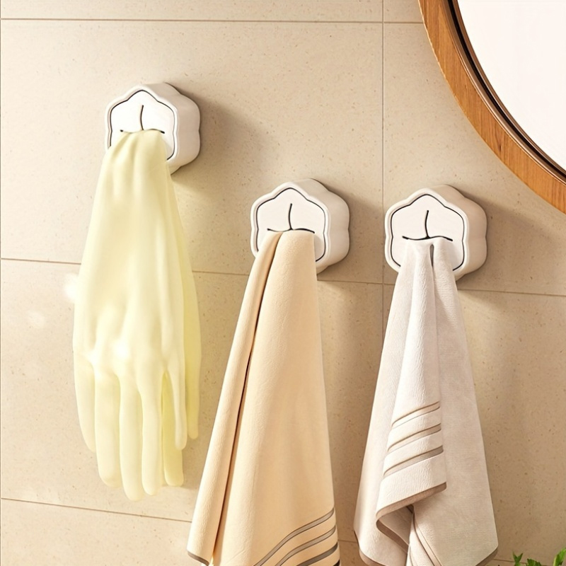 6PCS Self Adhesive Towel Holde - Home Edit Bathroom Storage ulasan dan harga